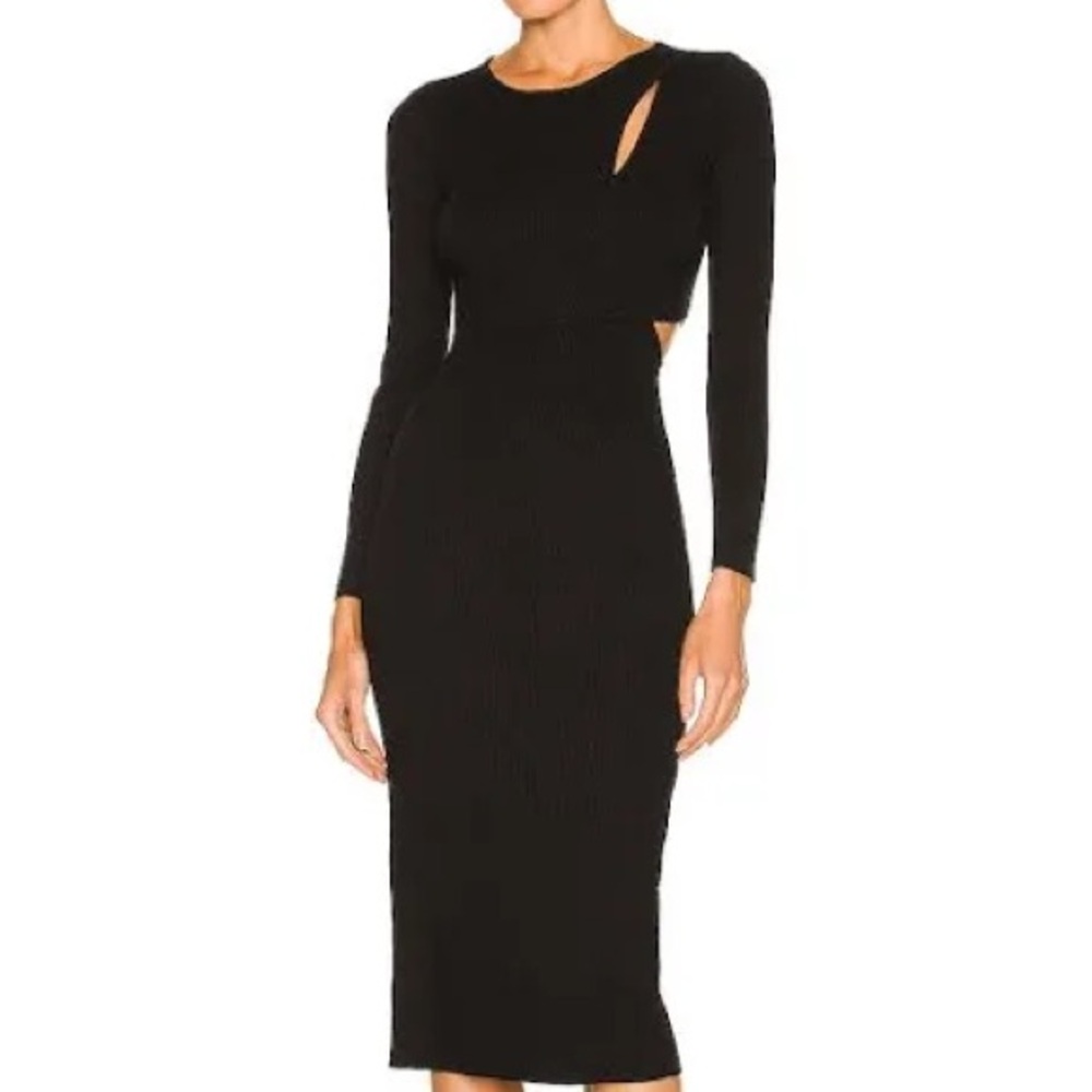 ASTR The Label Alora Cutout Black Sweater Dress‎ Women’s Large